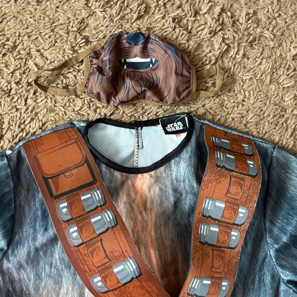 Disney Star Wars Chewbacca Costume Sz Large Kids Bodysuit One Piece - Picture 5 of 6